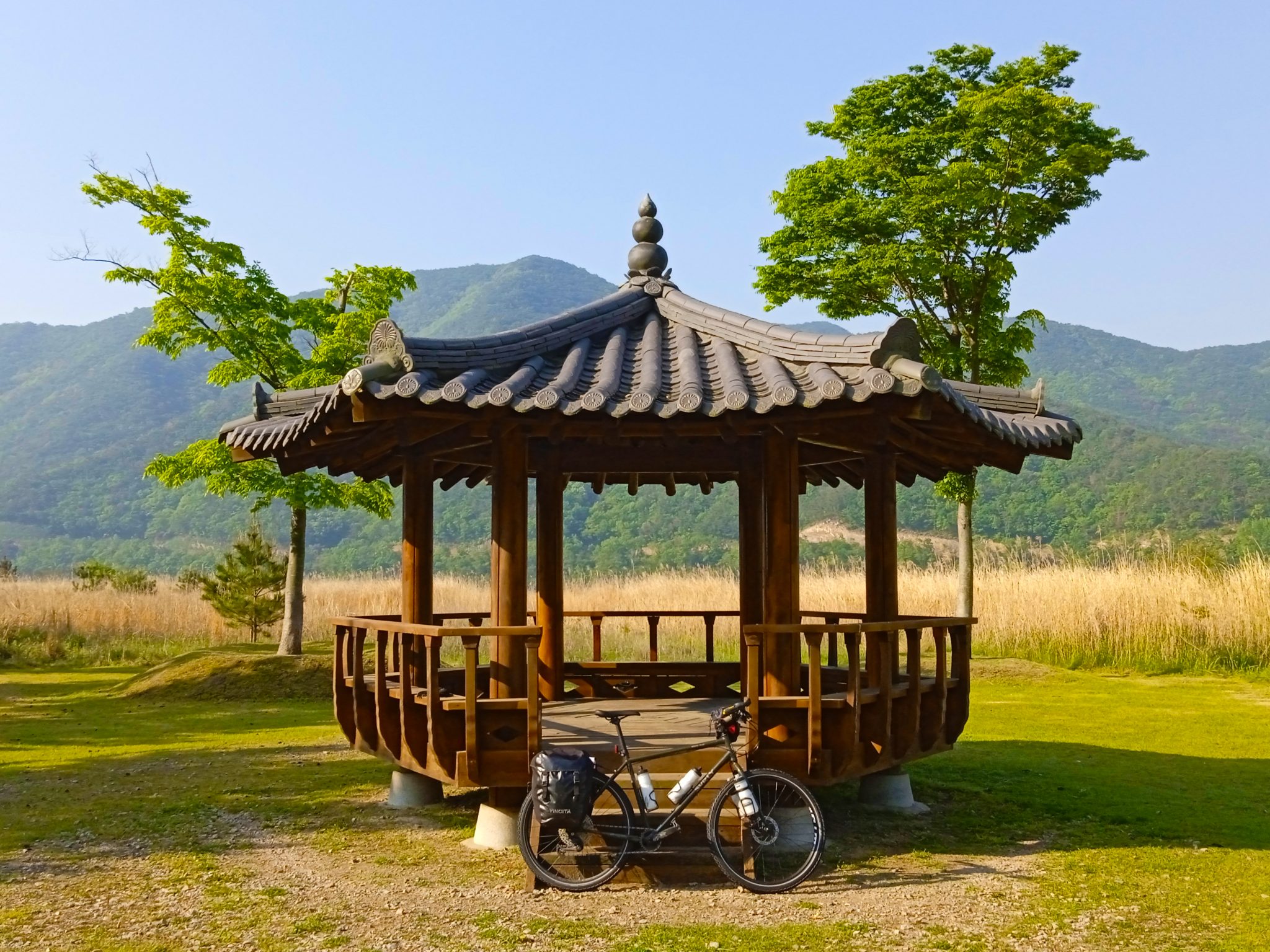 Arriving into Busan by bicycle after completing the Seoul to Busan route